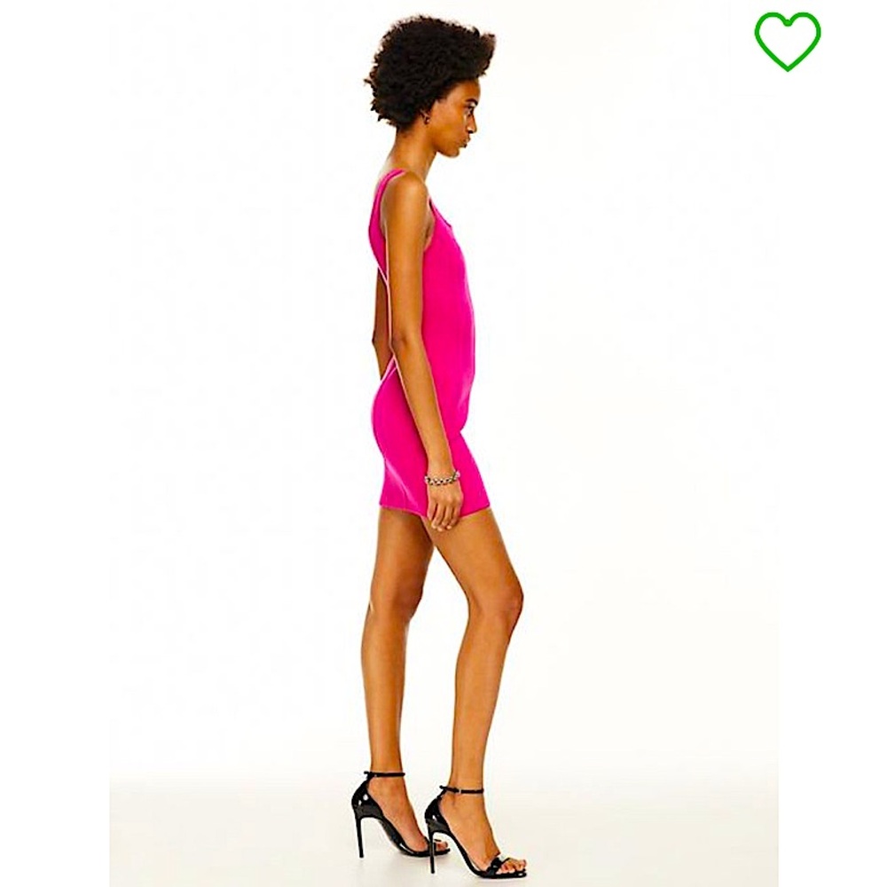 Aritzia Fuschia Knit Bustier Dress - NWOT, size M (upto size 6) - Picture 3 of 11